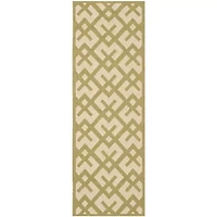 Safavieh Courtyard Collection Darrin Geometric Indoor/Outdoor Runner Rug