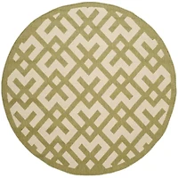 Safavieh Courtyard Collection Darrin Geometric Indoor/Outdoor Round Area Rug