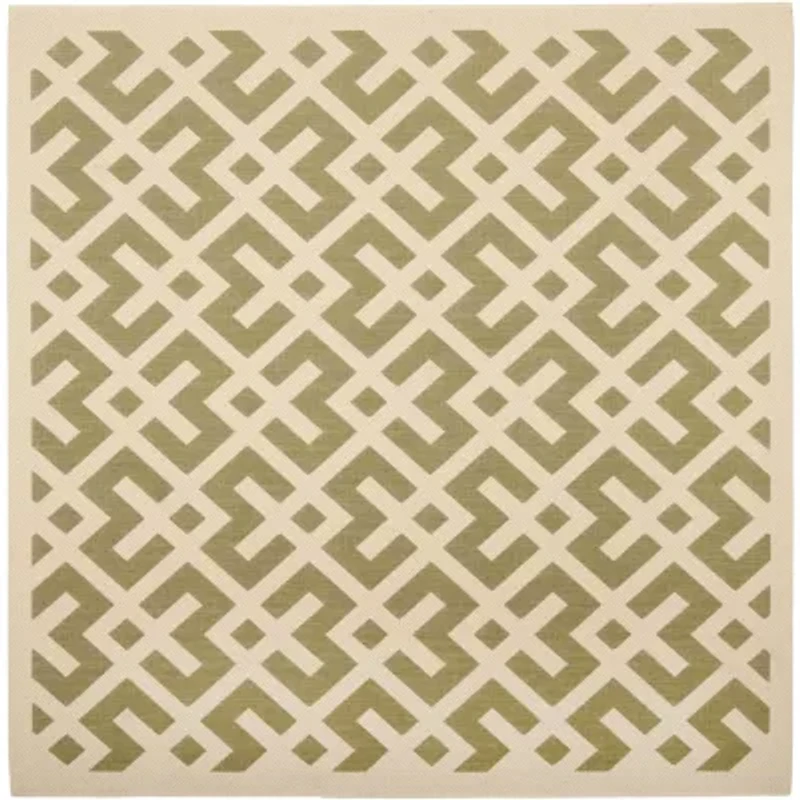 Safavieh Courtyard Collection Darrin Geometric Indoor/Outdoor Square Area Rug