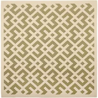 Safavieh Courtyard Collection Darrin Geometric Indoor/Outdoor Square Area Rug