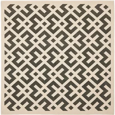 Safavieh Courtyard Collection Darrin Geometric Indoor/Outdoor Square Area Rug