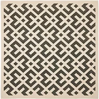 Safavieh Courtyard Collection Darrin Geometric Indoor/Outdoor Square Area Rug