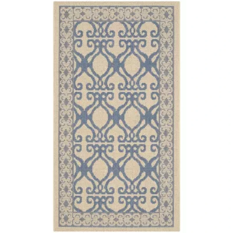 Safavieh Courtyard Collection Desi Geometric Indoor/Outdoor Area Rug