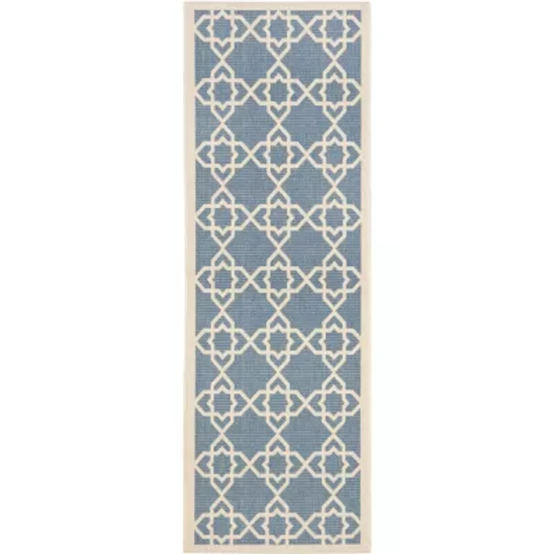 Safavieh Courtyard Collection Nicol Geometric Indoor/Outdoor Runner Rug