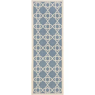 Safavieh Courtyard Collection Nicol Geometric Indoor/Outdoor Runner Rug