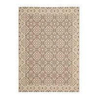 Safavieh Courtyard Collection Spots Oriental Indoor/Outdoor Area Rug