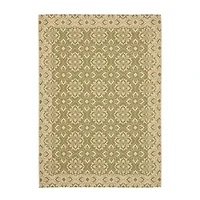 Safavieh Courtyard Collection Spots Oriental Indoor/Outdoor Area Rug