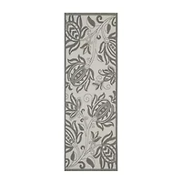 Safavieh Courtyard Collection Tarek Floral Indoor/Outdoor Runner Rug