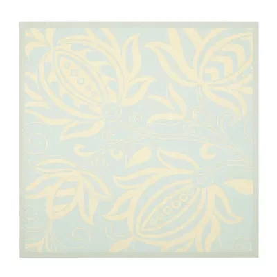 Safavieh Courtyard Collection Tarek Floral Indoor/Outdoor Square Area Rug