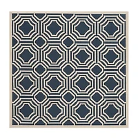 Safavieh Courtyard Collection Torma Geometric Indoor/Outdoor Square Area Rug