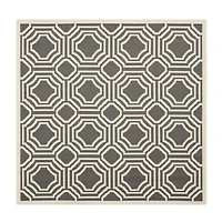 Safavieh Courtyard Collection Torma Geometric Indoor/Outdoor Square Area Rug