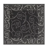 Safavieh Courtyard Collection Torvald Oriental Indoor/Outdoor Square Area Rug