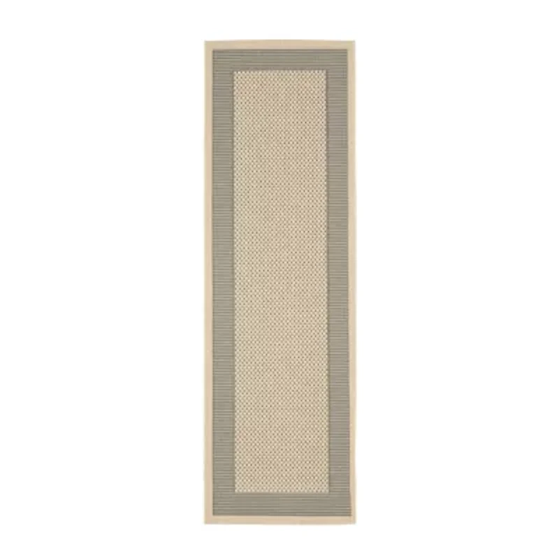 Safavieh Courtyard Collection Trina Bordered Indoor/Outdoor Runner Rug
