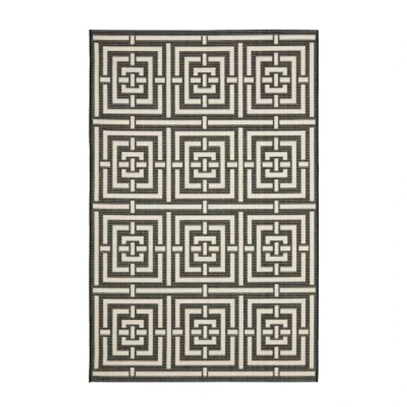 Safavieh Courtyard Collection Varvara Geometric Indoor/Outdoor Area Rug