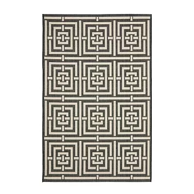 Safavieh Courtyard Collection Varvara Geometric Indoor/Outdoor Area Rug