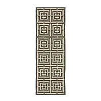 Safavieh Courtyard Collection Varvara Geometric Indoor/Outdoor Runner Rug