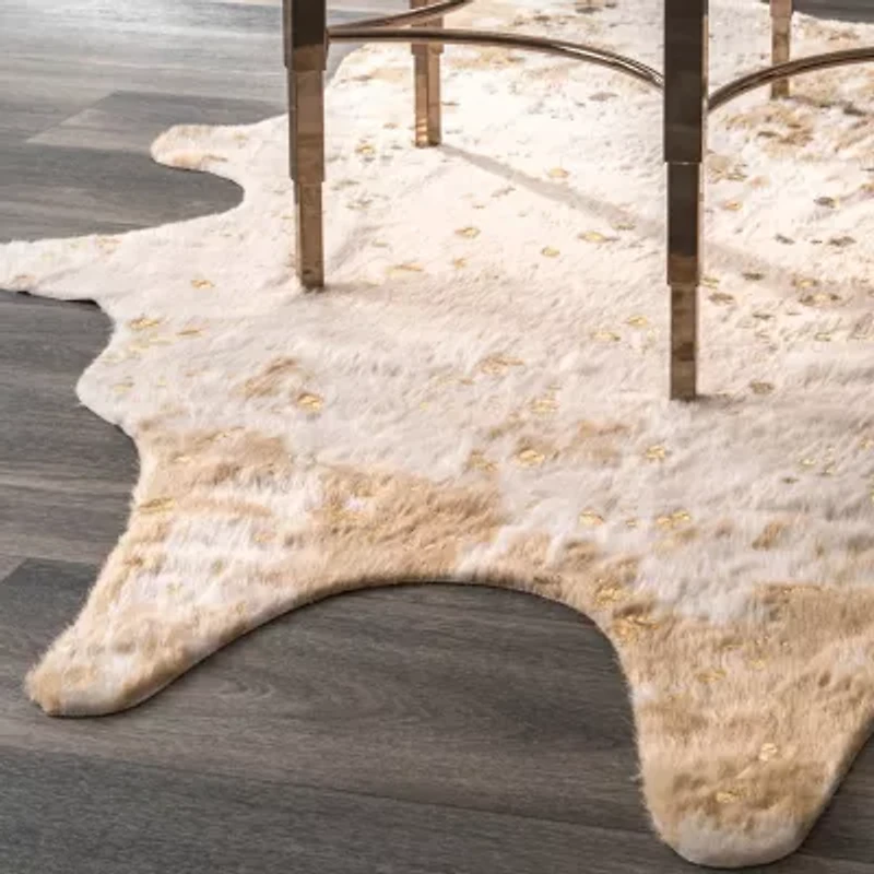 nuLoom Iraida Faux Cowhide Rectangular Rug