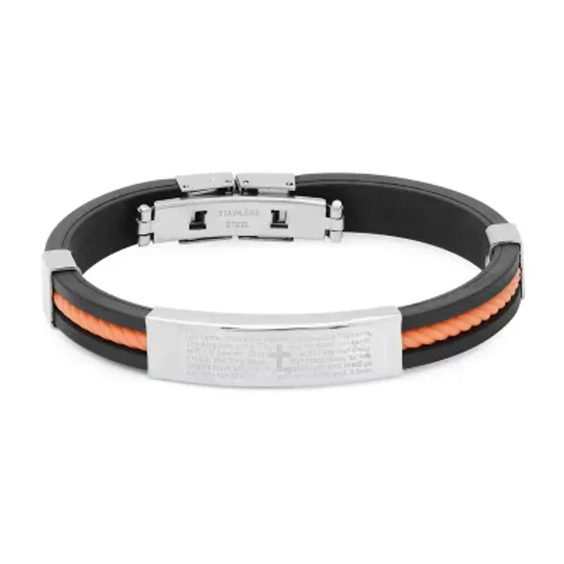 Mens Stainless Steel 8 1/2 Inch Solid Id Bracelet