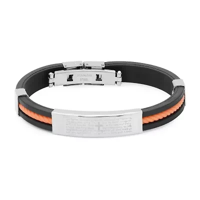 Mens Stainless Steel 8 1/2 Inch Solid Id Bracelet