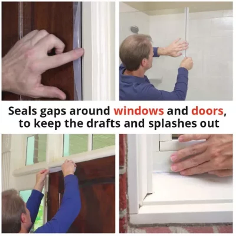Alien Draft Seal Anti-Draft Adhesive and Flexible Flap to Seal Gaps Around Doors, Showers, and Windows
