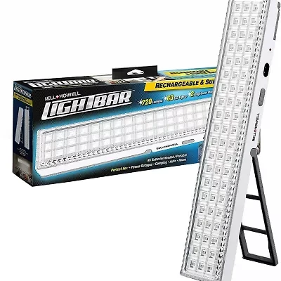 Bell + Howell Lightbar Rechargeable Portable Lamp with Folding Stand and Hanger