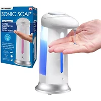 Bell + Howell Automatic Sonic Dispenser for Soap or Hand Sanitizer with Easy View Refill Window