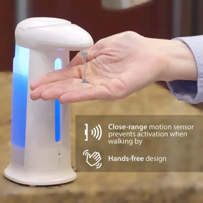 Bell + Howell Automatic Sonic Dispenser for Soap or Hand Sanitizer with Easy View Refill Window