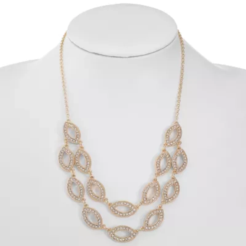 Monet Jewelry Layered Womens 10 Inch Collar Necklace