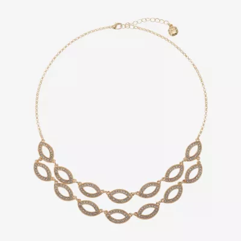 Monet Jewelry Layered Womens 10 Inch Collar Necklace