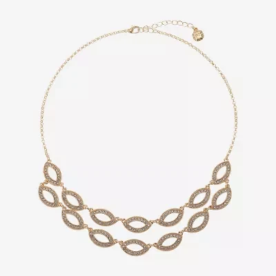 Monet Jewelry Layered Womens 10 Inch Collar Necklace