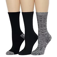 Cuddl Duds Midweight Womens 3 Pair Crew Socks