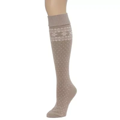 Cuddl Duds Turn Cuff Womens 1 Pair Knee High Socks