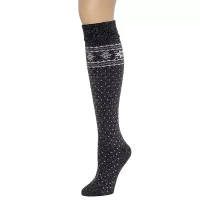 Cuddl Duds Turn Cuff Womens 1 Pair Knee High Socks