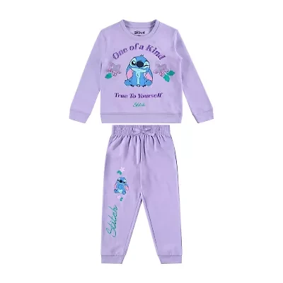 Disney Collection Little & Big Kid Girls 2-pc. Lilo & Stitch Pant Set