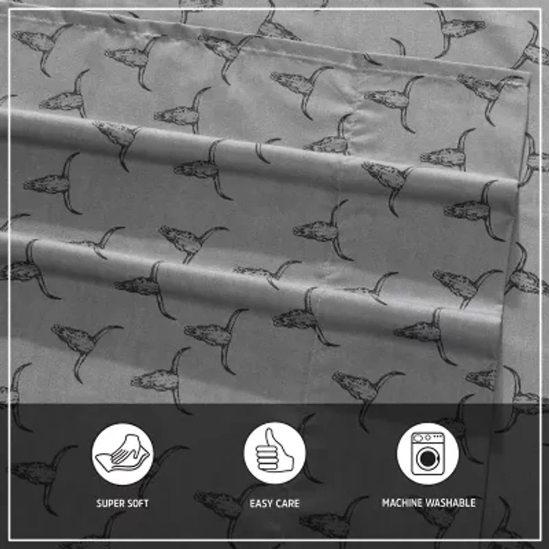 Wrangler Steer Skulls Sheet Set