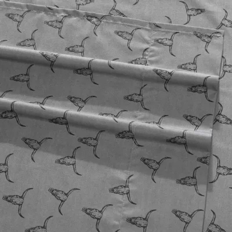 Wrangler Steer Skulls Sheet Set
