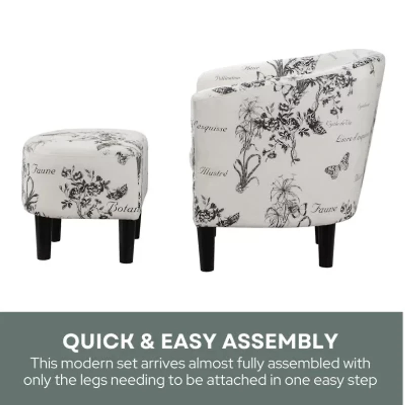 Churchill Chair + Ottoman Set