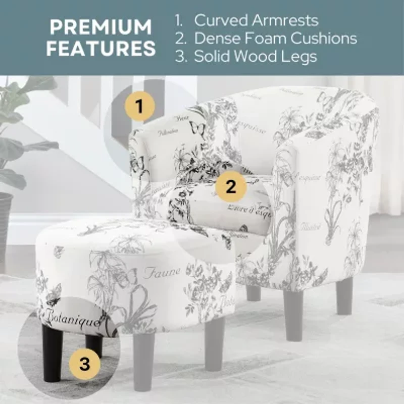 Churchill Chair + Ottoman Set