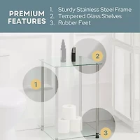Classic Glass Glass End Table