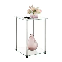 Classic Glass Glass End Table