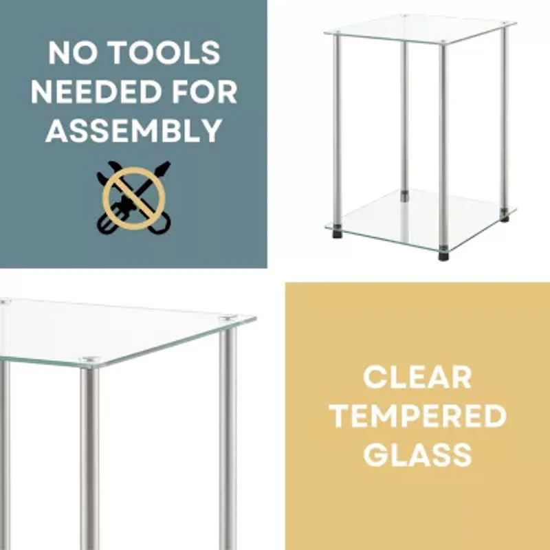 Classic Glass Glass End Table