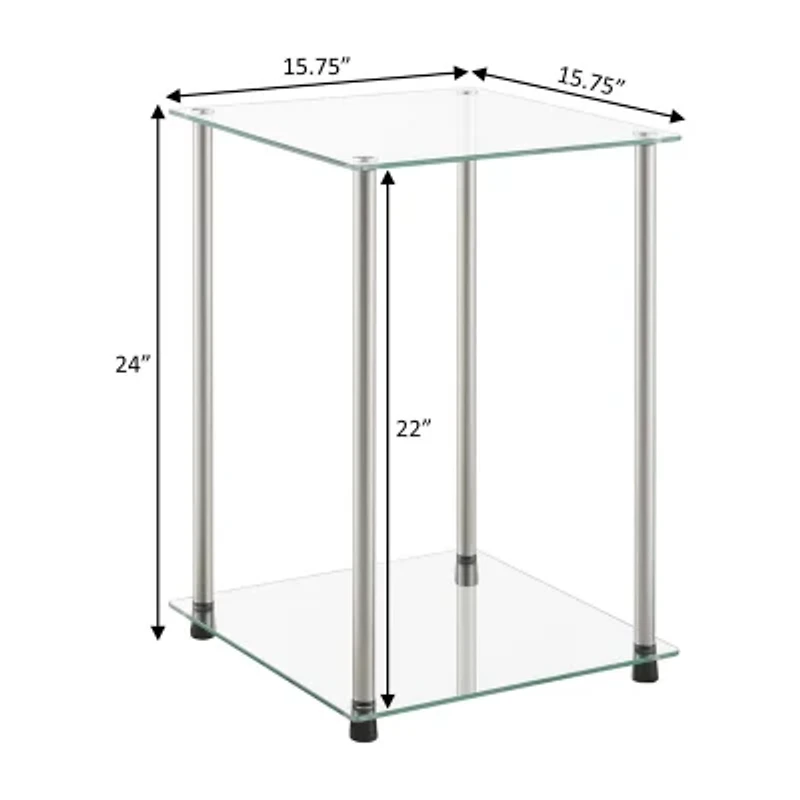 Classic Glass Glass End Table
