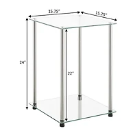 Classic Glass Glass End Table