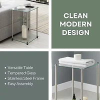 Classic Glass Glass End Table