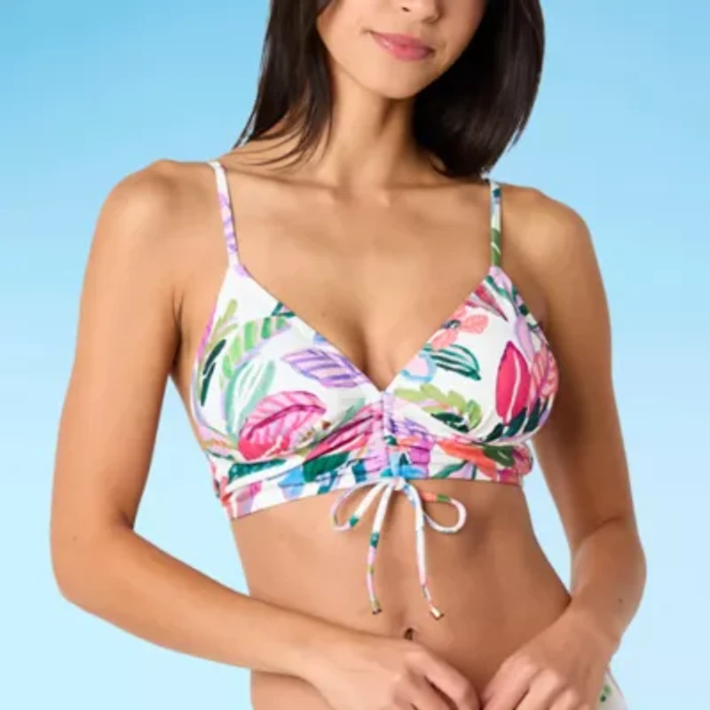 Mynah Womens Floral Bralette Bikini Swimsuit Top