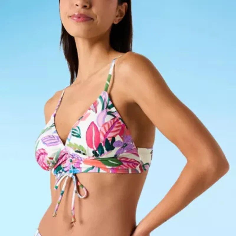 Mynah Womens Floral Bralette Bikini Swimsuit Top