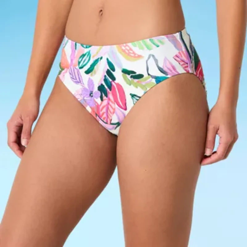 Mynah Womens Tropical High Waist Bikini Swimsuit Bottom
