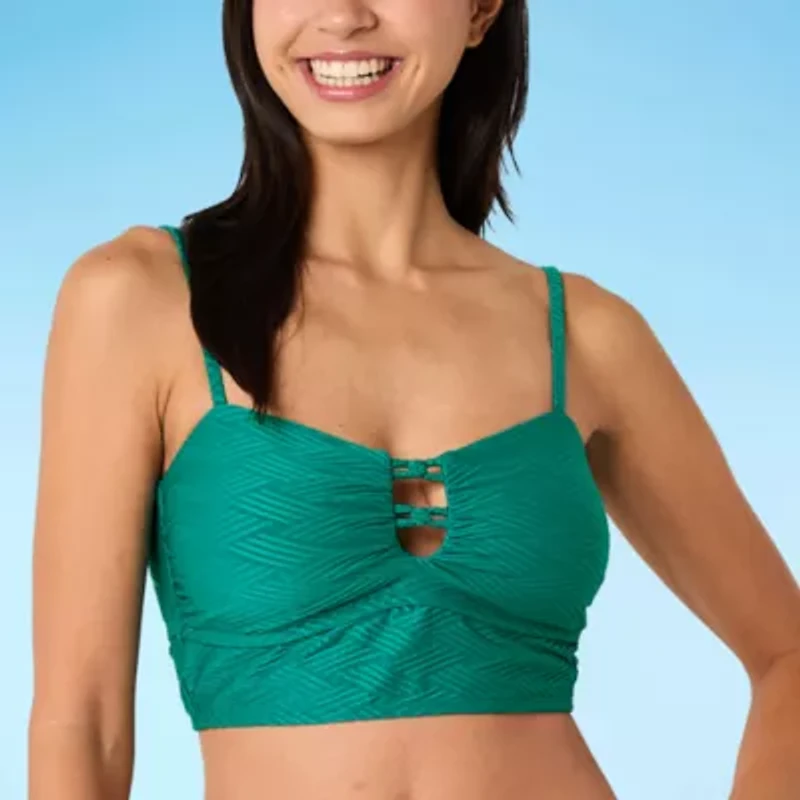 Mynah Womens Removable Straps Midkini Swimsuit Top