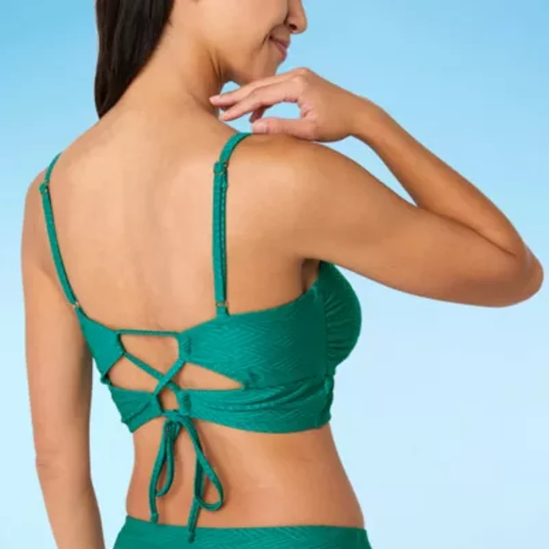 Mynah Womens Removable Straps Midkini Swimsuit Top