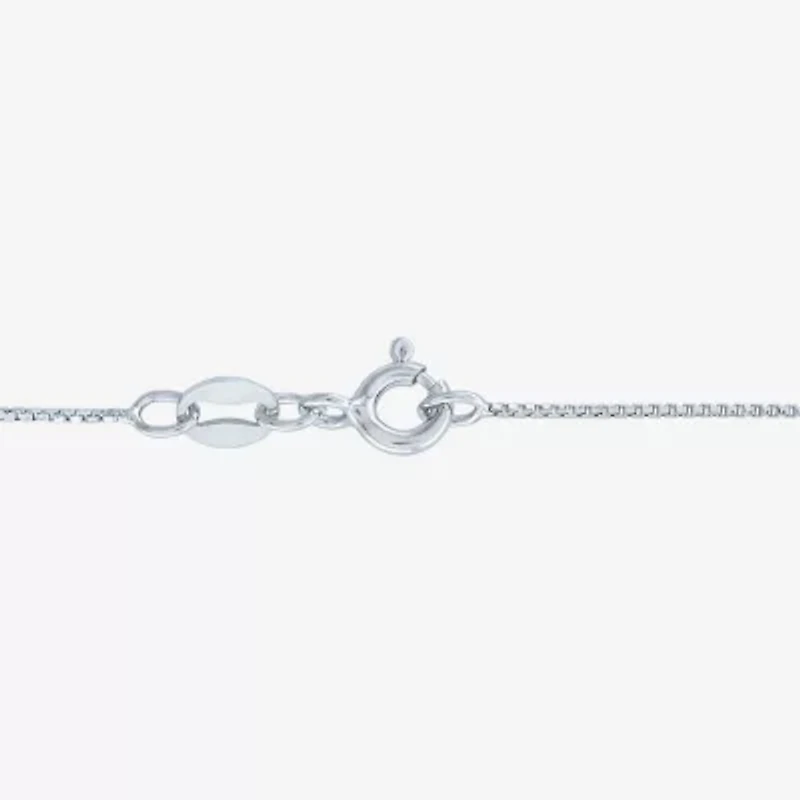Womens Lab Created Blue Sapphire Sterling Silver Cross 18 Inch Pendant Necklace